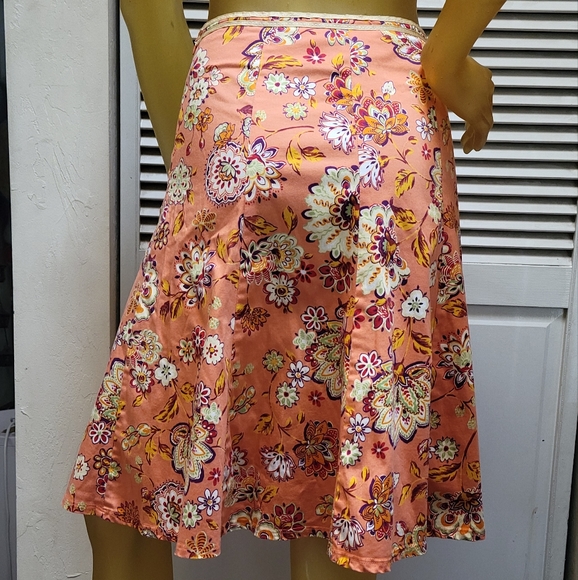 Skirt  in Orange Floral by Lily Misses Size 6/Small - Picture 2 of 4